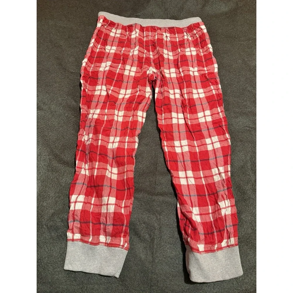 Aerie Womens Pajama Pants L Large Red Plaid Sleepwear PJ Bottoms Loungewear